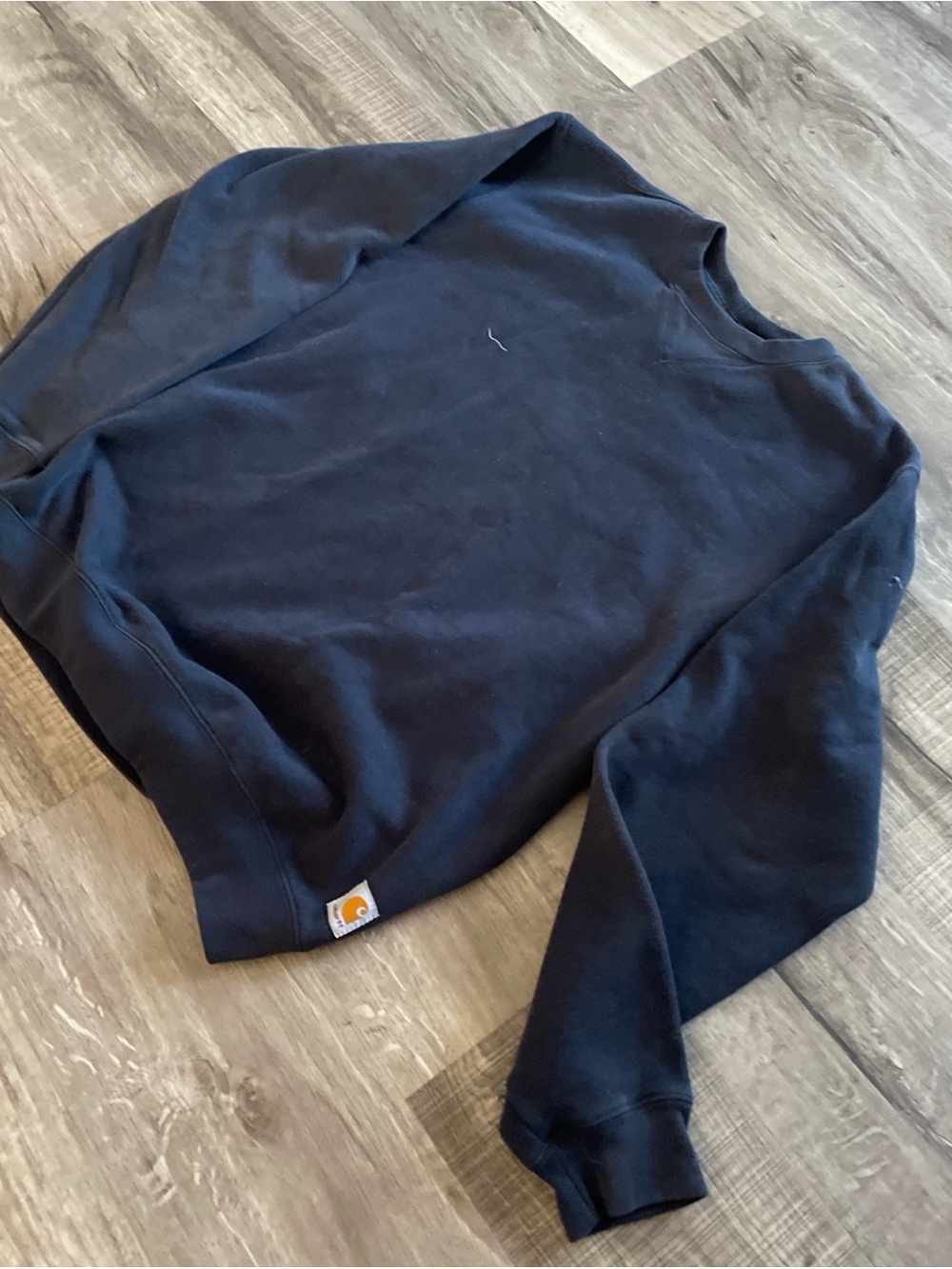 Carhartt Men's Crewneck Sweatshirt - Navy Blue - Picture 2 of 3